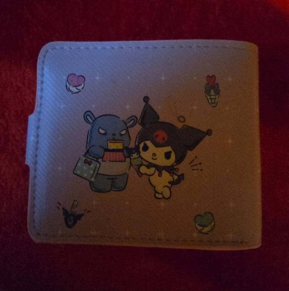 New Kuromi hello kitty anime manga leather wallet